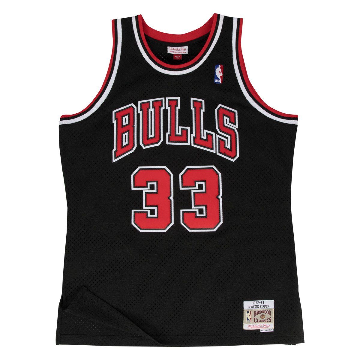 Dres Mitchell & Ness NBA Swingman Jersey Chicago Bulls Scottie Pippen Čierna | SMJYGS18151-CBUBLCK97SPI, 0