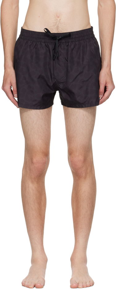 Plavky Balmain Balmain Leopard Swim Shorts Čierna | BWB711710, 0