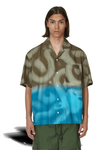 Košeľa Awake NY Mundo Dip Dyed Camp Shirt Zelené | AWK-SP23-TP001  BRO