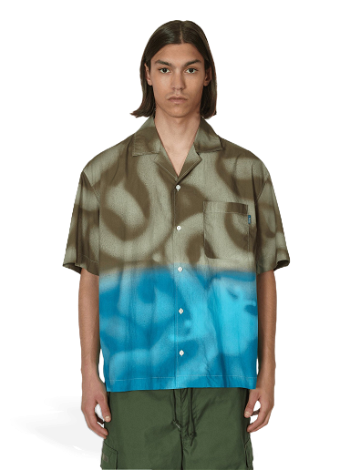 Awake NY Mundo Dip Dyed Camp Shirt AWK-SP23-TP001  BRO