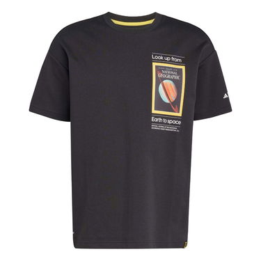 Tričko adidas Originals National Geographic Aeroready Graphic T-Shirt 'Earth to Space' Čierna | JD5964, 0