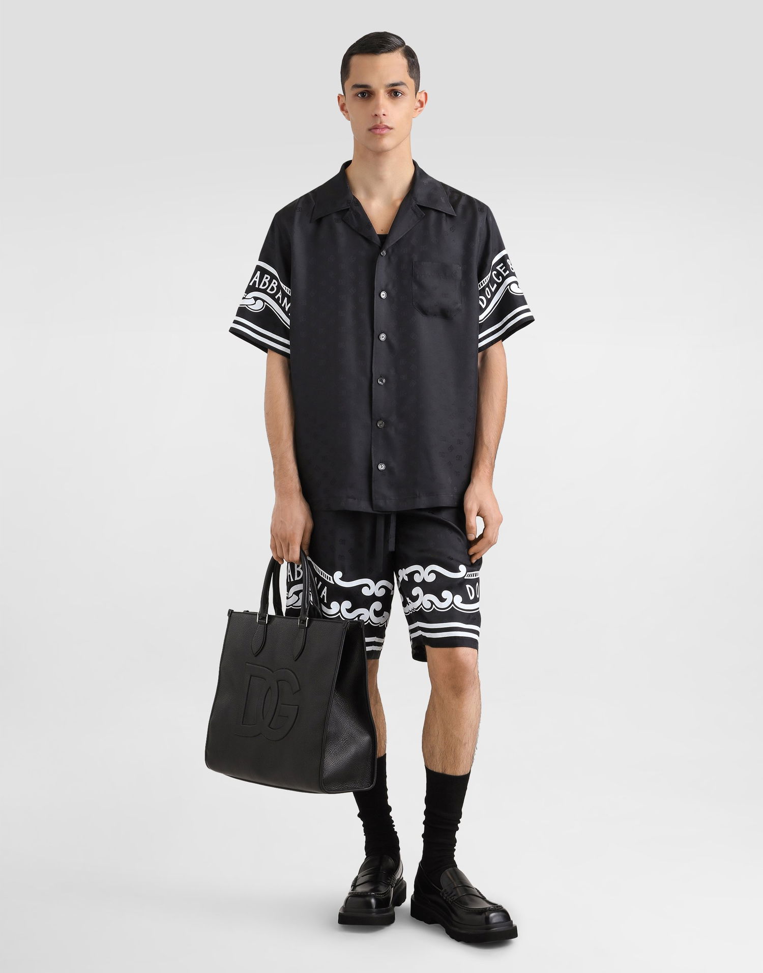 Šortky Dolce & Gabbana Dolce & Gabbana Silk Shorts with Bandanna Print Čierna | GV37ATGI979N0000, 1