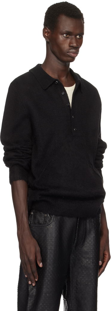 Sveter Helmut Lang Helmut Lang Brushed Polo Čierna | O06HM796, 1