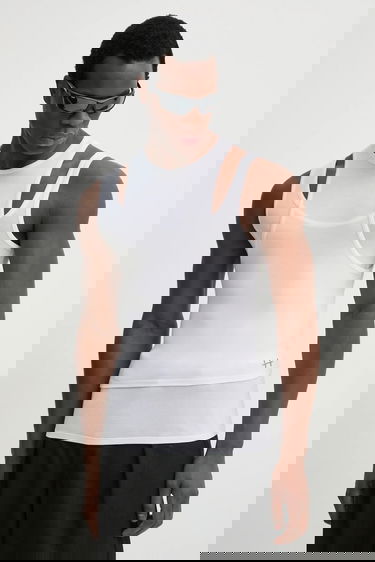 Tielko HELIOT EMIL Heliot Emil Cut-Out Layered Tank Top Biela | SS25.M.09.130.WHT02, 0