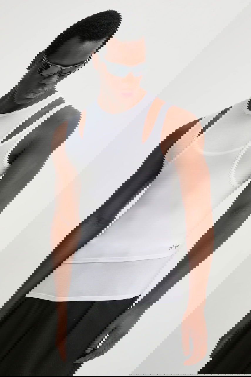 Tielko HELIOT EMIL Heliot Emil Cut-Out Layered Tank Top Biela | SS25.M.09.130.WHT02, 0