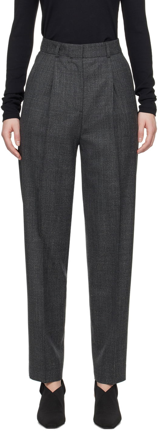 Nohavice TOTEME TOTEME Single-Pleat Trousers Šedá | 242-WRB1625-FB0110, 0