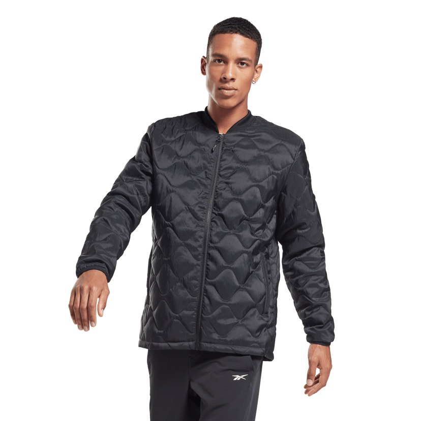 Bomber bunda Reebok LM Quilted Bomber Jacket Čierna | H08948