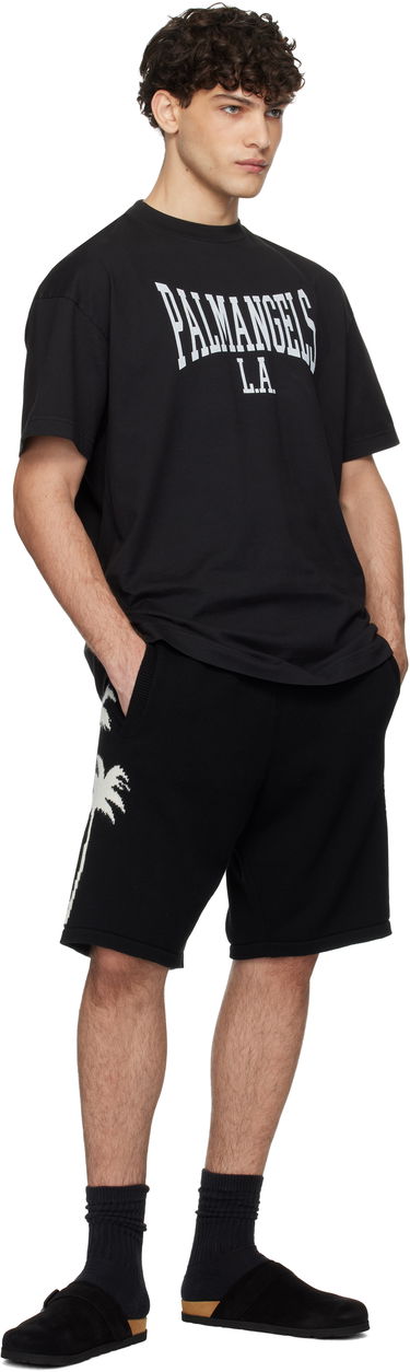 Šortky Palm Angels Knitted Palms Shorts Čierna | PMHM012S25KNI0021003, 3