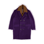 Double Breasted Fuzzy Brown Coat