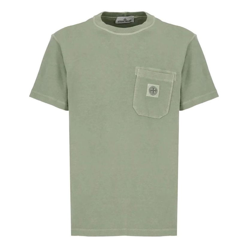 Tričko Stone Island Stone Island Logo Pocket T-Shirt Zelené | 101521957-V0155