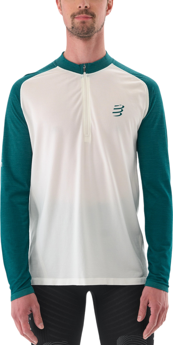 Tričko Compressport Long Sleeve Running T-Shirt Biela | atsm4880039l, 0