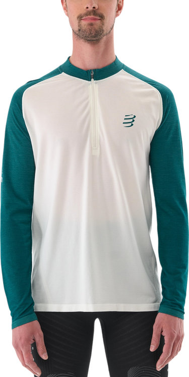 Tričko Compressport Long Sleeve Running T-Shirt Biela | atsm4880039l, 0