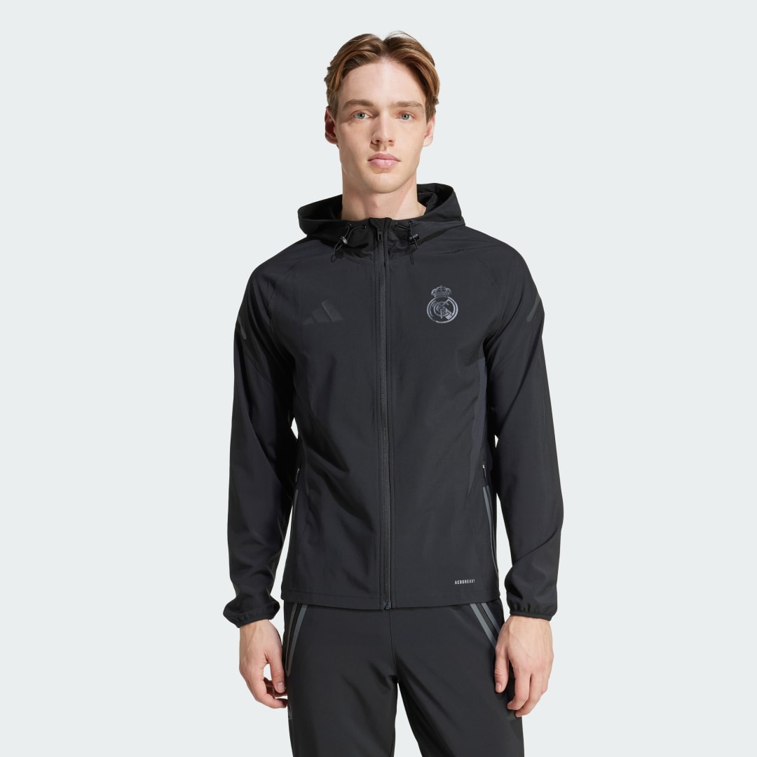 Vetrovka adidas Performance Real Madrid Tiro 25 Pro Vis Tech Travel Jacket Čierna | JW4937, 0