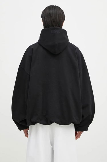 Mikina VETEMENTS Oval Logo Cropped Boxy Hoodie Čierna | UA66HD600BB, 2