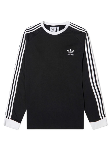 Tričko adidas Originals Long Sleeve 3 Stripe Tee Čierna | IA4877