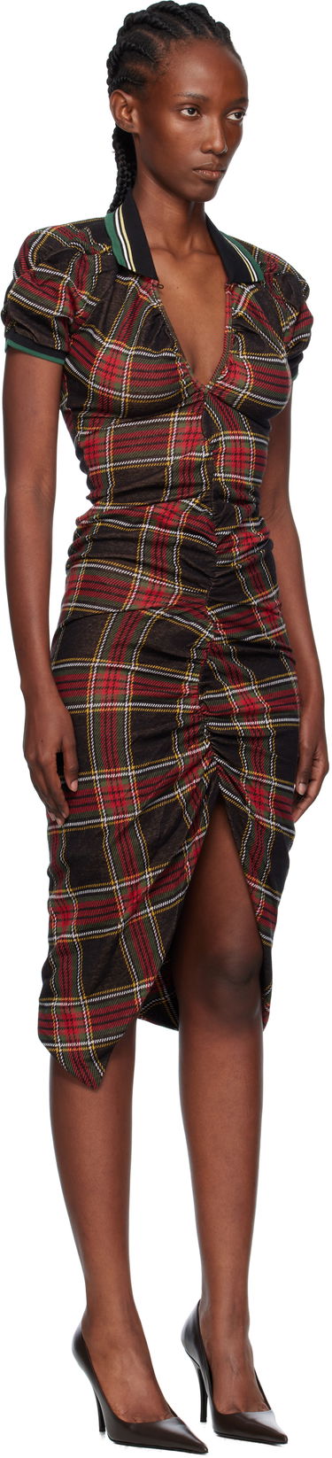 Šaty Vivienne Westwood Vivienne Westwood Pulling Plaid Midi Dress Rôznofarebný | 1601004S-J009T-, 1