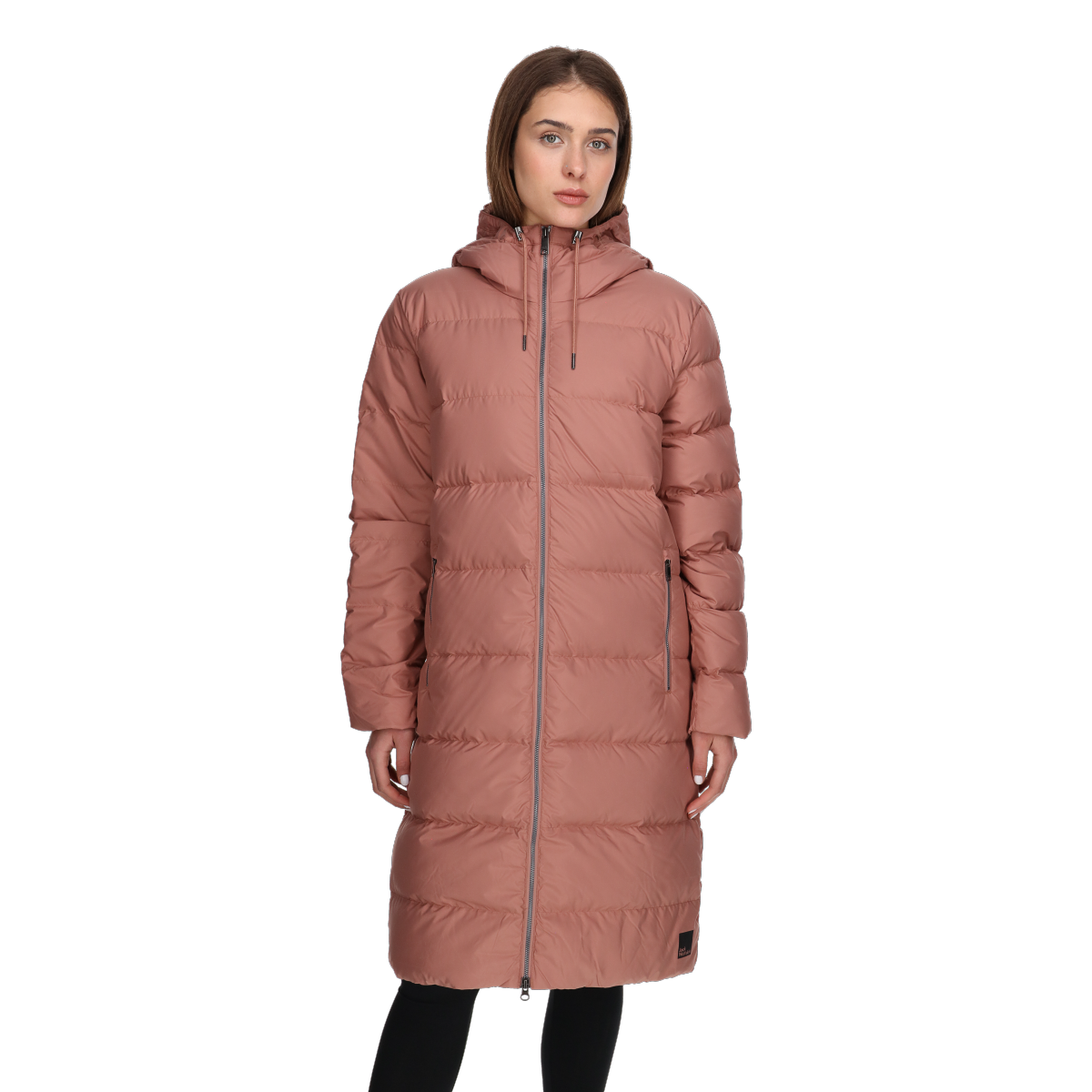 Prešívaná bunda Jack Wolfskin FROZEN PALACE Long Hooded Puffer Jacket Ružová | 1204132-3068, 0