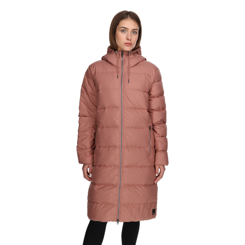 Prešívaná bunda Jack Wolfskin FROZEN PALACE Long Hooded Puffer Jacket Ružová | 1204132-3068