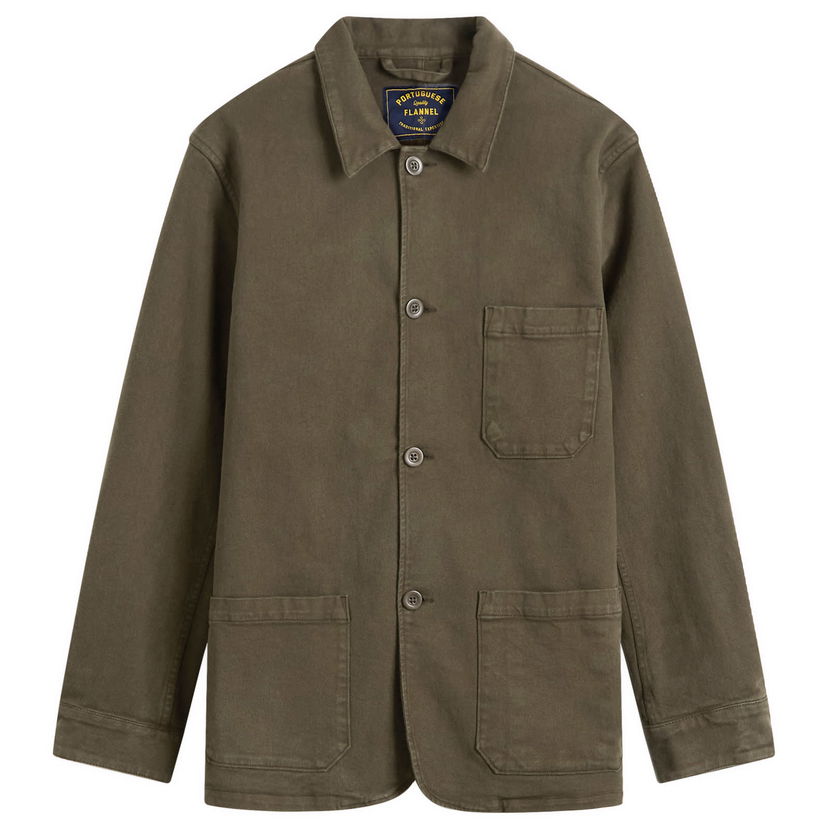 Bunda Portuguese Flannel Flannel Labura Chore Jacket Zelené | AW25007-OLV