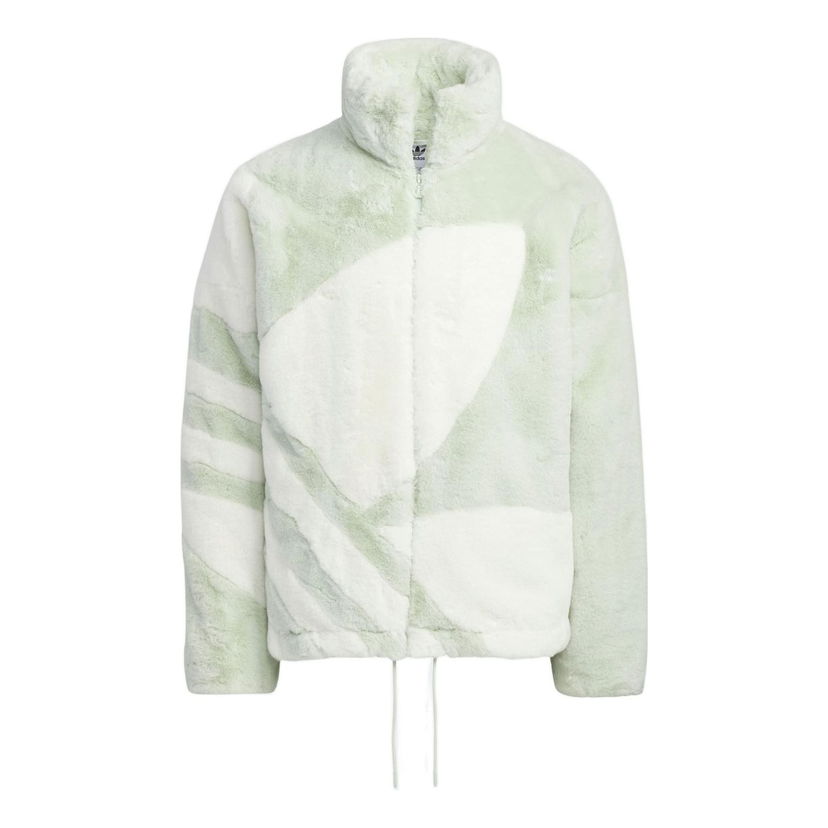 Bunda adidas Originals Faux Fur Jacket Zelené | HR3484
