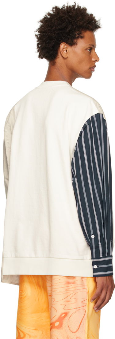 Mikina Feng Chen Wang Feng Chen Wang Paneled Sweatshirt Biela | FMF14SS03, 2