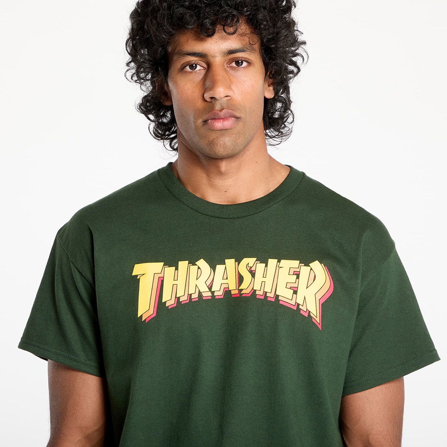Tričko Thrasher Thrasher Stacked T-Shirt Zelené | 145687, 1