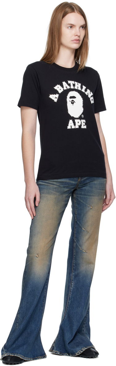 Tričko BAPE Crystal Stone College T-Shirt Čierna | 001TEL302064L, 3