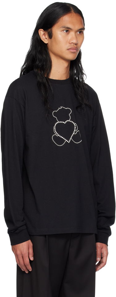 Tričko We11done Pearl Bear Long Sleeve T-Shirt Čierna | WD-TT2-24-781-U-BK, 1