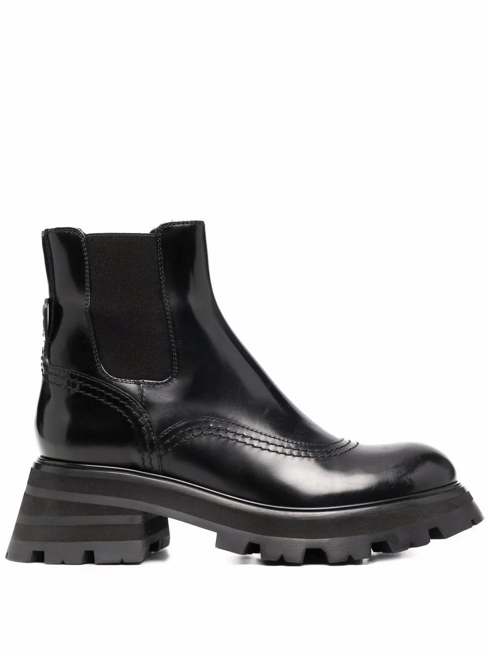 Tenisky a topánky Alexander McQueen Alexander McQueen Leather Ankle Boots Čierna | 666368WHZ841000, 0