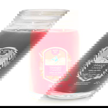Sviečka Yankee Candle Signature Large Jar 2 Wicks Santa On Skis Après Ski Collection Červená | 43493, 2