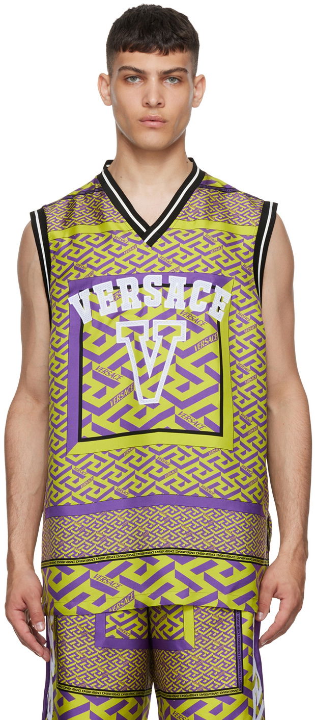 Dres Versace La Greca T-Shirt Žltá | 1004708 1A03544, 0