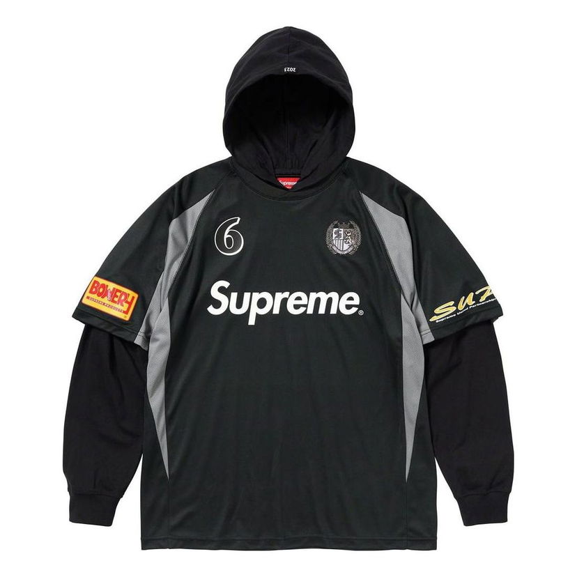 Mikina Supreme Hooded Soccer Jersey Čierna | SUP-FW23-026