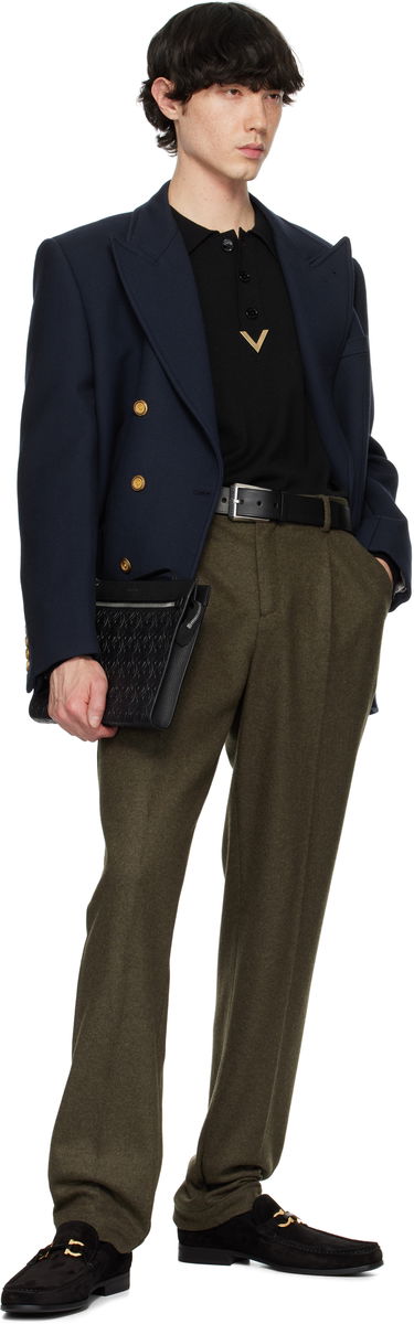 Peňaženka FERRAGAMO Ferragamo Embossed Gancini Pouch Čierna | 769481, 2