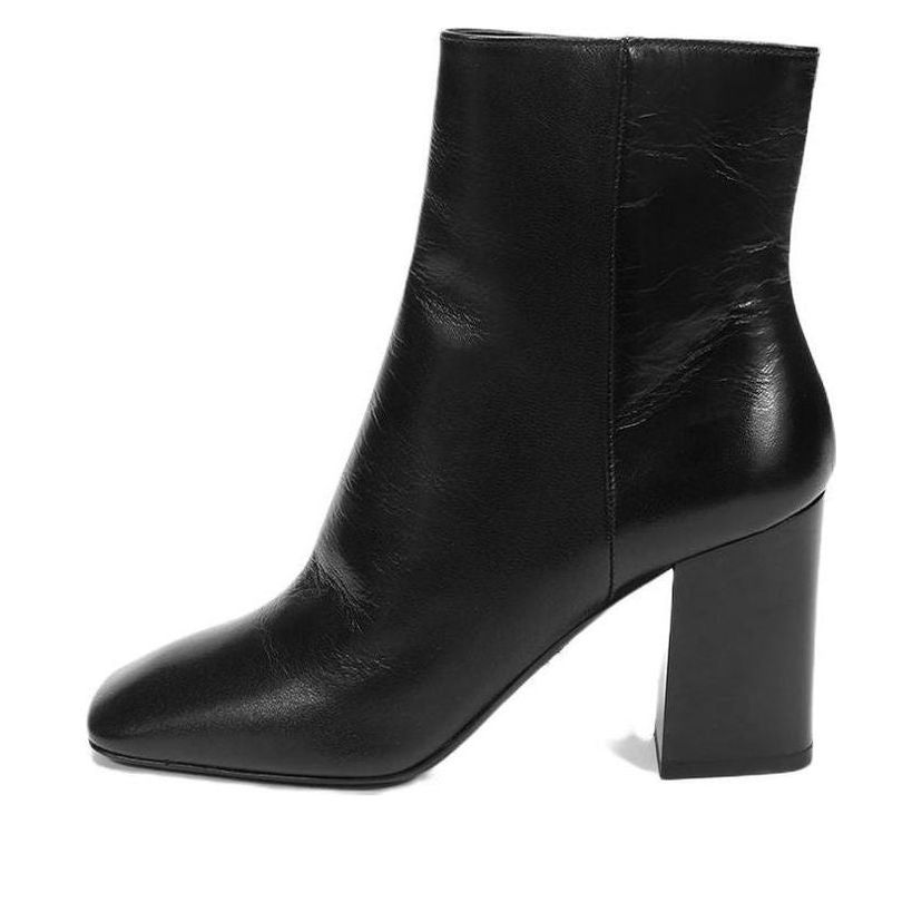 Tenisky a topánky Prada Leather Square Toe Ankle Block Heel Boots Čierna | 1T722L_P70_F0002_F_B085