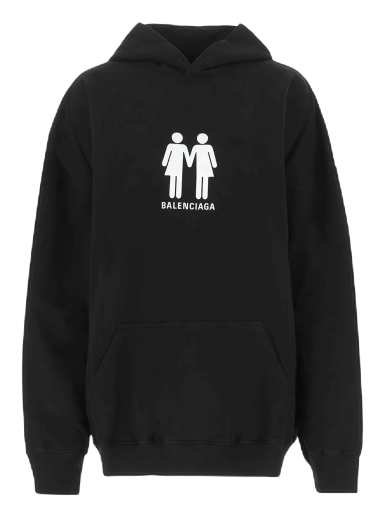 Mikina Balenciaga Boxy Hoodie Čierna | 651799 TMVO3 1070