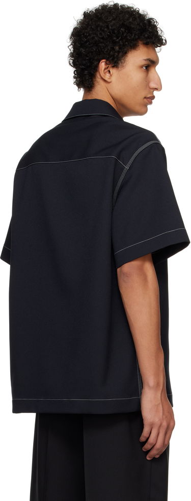 Košeľa Jil Sander Jil Sander Twill Camp Collar Shirt Čierna | J22DL0307_J70001, 2