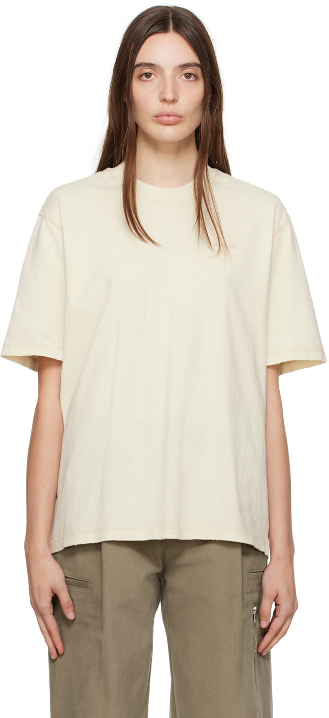 Tričko AMI Fade Out T-Shirt Béžová | UTS016.JE0051, 0