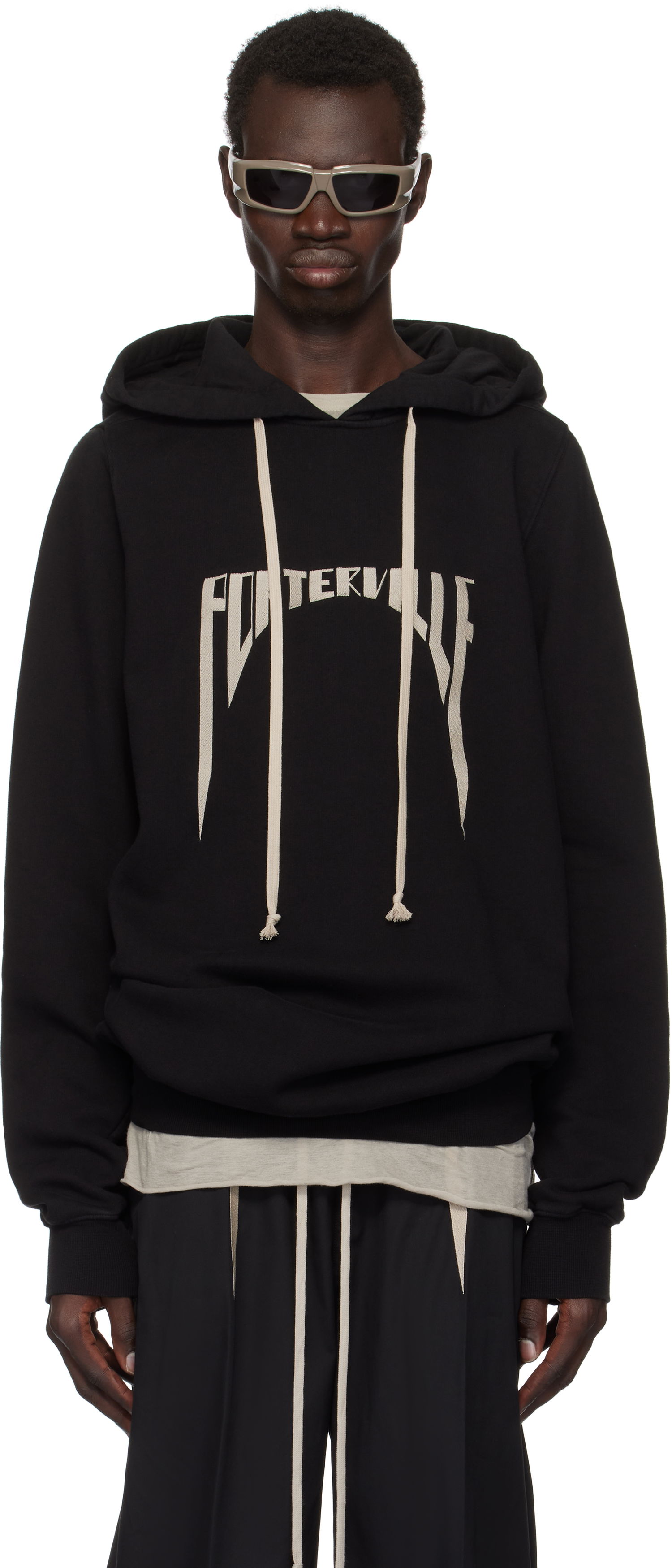 Mikina Rick Owens Organic Cotton Hoodie Čierna | RR02D6282 FEM7, 0