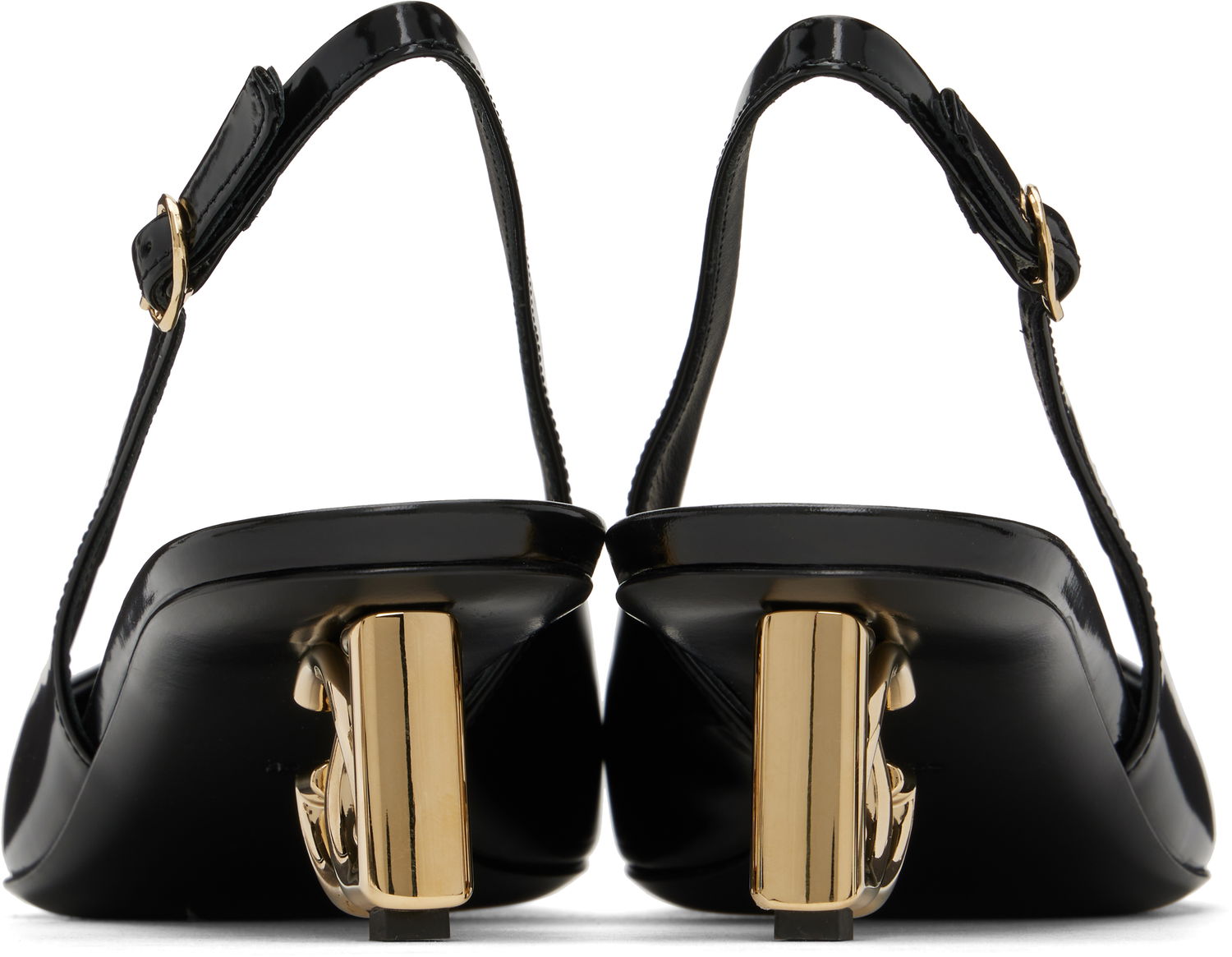 Tenisky a topánky Dolce & Gabbana Dolce&Gabbana Patent Leather Slingback Heels Čierna | CG0913 A1037, 1