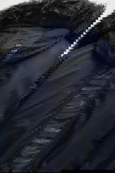 Bomber bunda Alpha Industries 45/P Hooded Custom Faux Fur Bomber Jacket Navy | 113145, 4