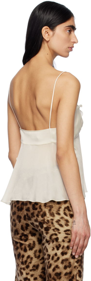Tielko CHLOÉ Chloé Silk Ruffled Camisole Béžová | CH25SHT08329, 2