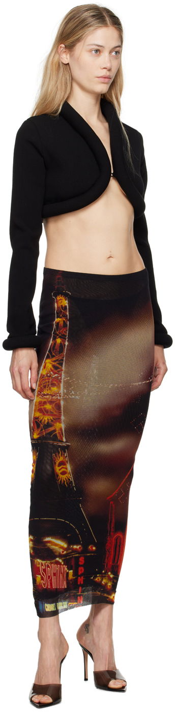 Sveter Jean Paul Gaultier Jean Paul Gaultier 'The Knit 3D' Cropped Cardigan Čierna | 24/30-F-CD010-M080-00, 3