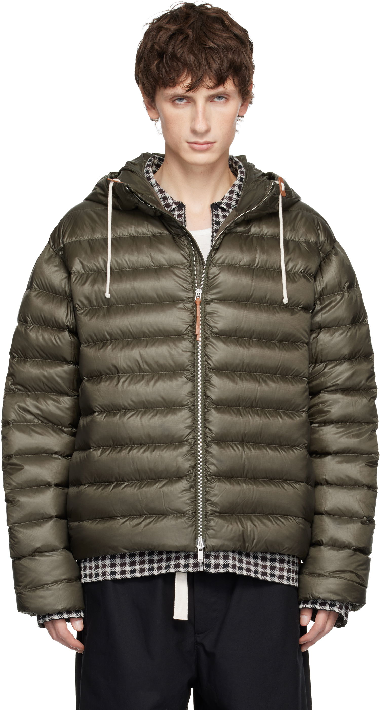 Prešívaná bunda Jil Sander Jil Sander Hooded Down Jacket Zelené | J47AF0153_J70122, 0