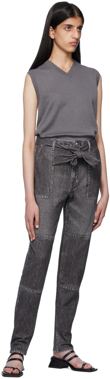 Džínsy rag & bone Miramar Mia Denim Tie-Waist Pants Šedá | WCW22P7003LF03, 3