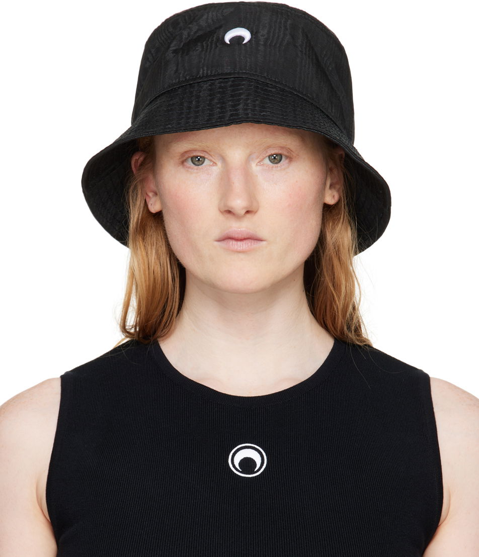 Klobúk Marine Serre Regenerated Moire Bucket Hat Čierna | UHG030, 0