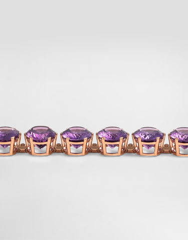 Náramok Dolce & Gabbana Anna Bracelet In 18-carat Red Gold With Amethysts And Diamonds Fialová | WBSB1GWAME18M307, 2