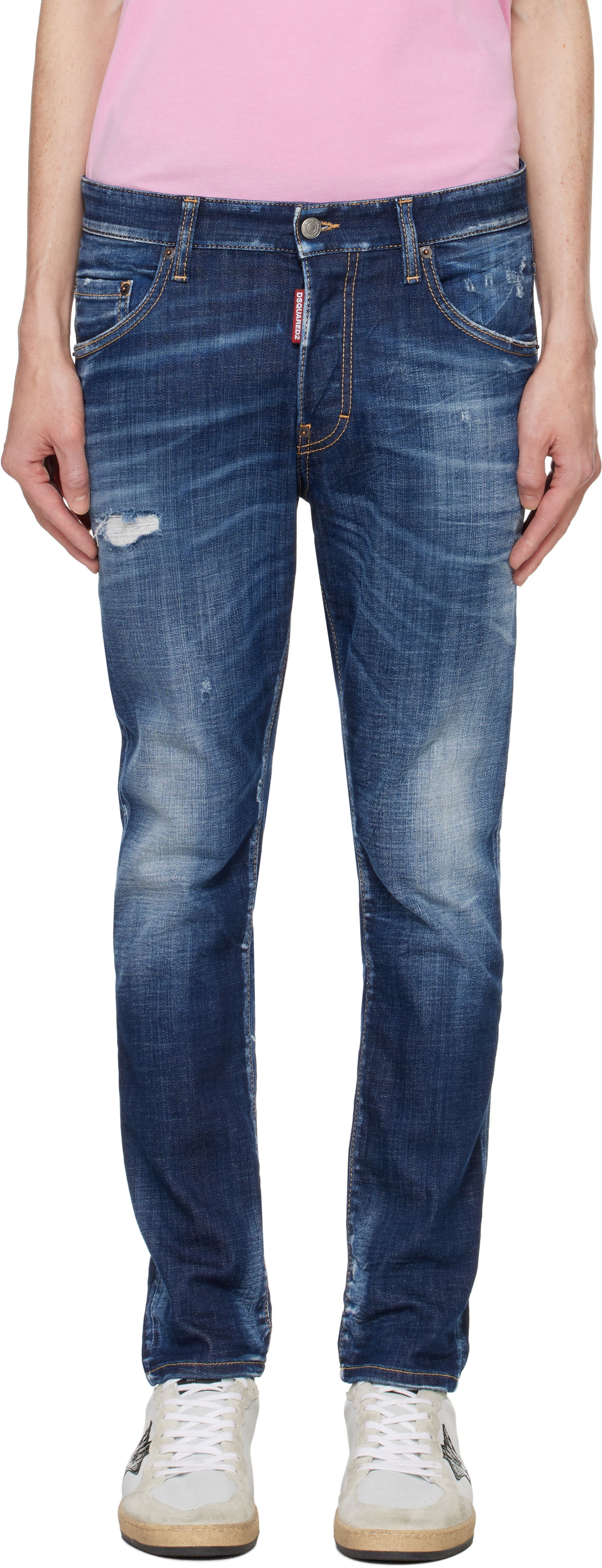 Džínsy DSQUARED2 Skater Jeans Modrá | S74LB1574_S30342, 0