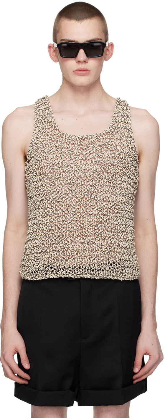Tielko Bottega Veneta Sailor Tank Top Biela | 784852V3YH0