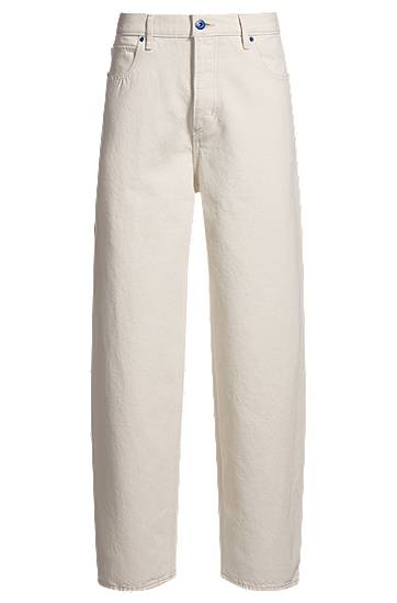 Džínsy BOSS Straight-Fit Carpenter Pocket Jeans Biela | 50541154