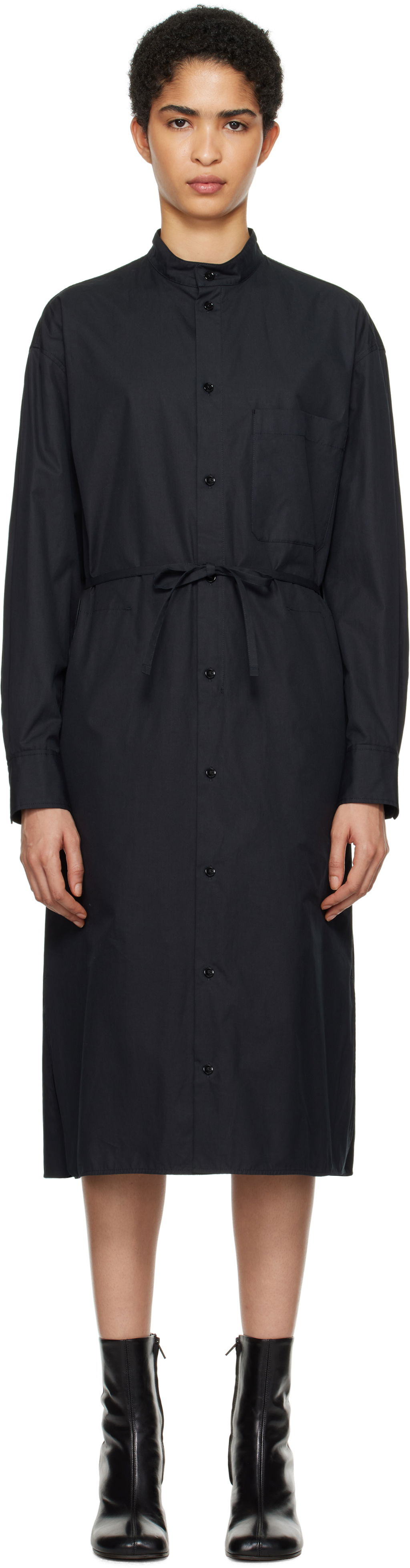 Šaty LEMAIRE Lemaire Drawstring Midi Shirt Dress Čierna | DR1087 LF839, 0